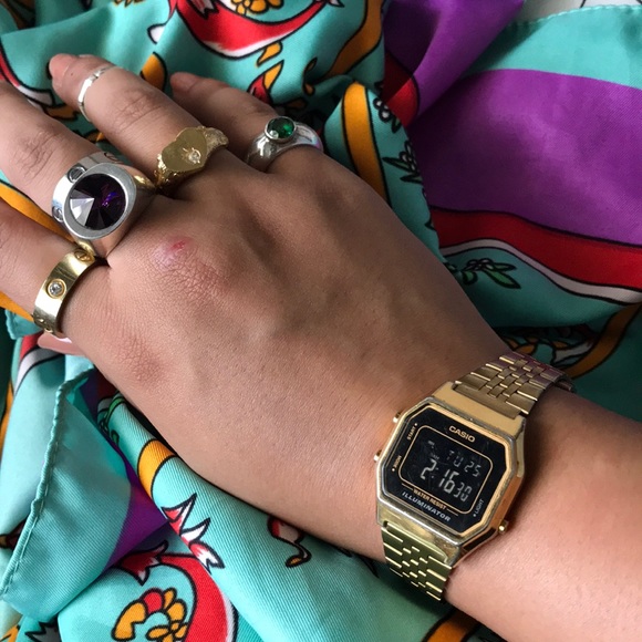 casio retro vintage gold